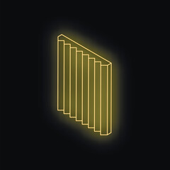 Decreasing bar graph with neon yellow lines creating a chart on a black background, representing negative financial performance