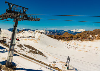 Alpine summer view at Mount Kitzsteinhorn, Kaprun, Hohe Tauern mountains, Salzburg, Austria