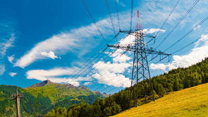 Alpine summer view at Mount Kitzsteinhorn, Kaprun, Hohe Tauern mountains, Salzburg, Austria