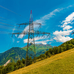 Alpine summer view at Mount Kitzsteinhorn, Kaprun, Hohe Tauern mountains, Salzburg, Austria