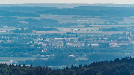 Beautiful summer landscape view at Pilgramsberg, Rattiszell, Straubing, Bogen, Bavarian Forest, Bavaria, Germany