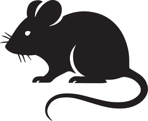 vector illustration of a mouse silhouette