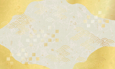 美しい日本の和柄背景イラスト