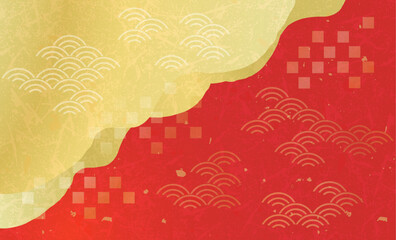 美しい日本の和柄背景イラスト