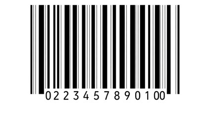 Vector graphic of product identification code standard barcode for retail and inventory management system