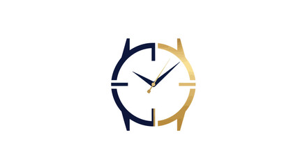 Abstract Watch Logo Design with Modern and Minimalist Style.