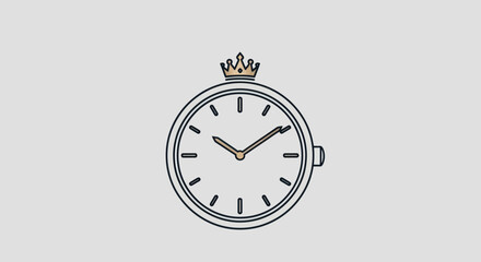 Elegant Timepiece with Crown - A Symbol of Royal Precision.