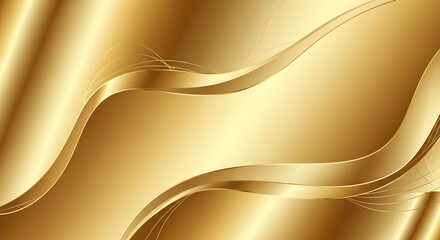 Elegant Golden Wavy Background | Luxury Abstract Design for Presentations, Web Design, and Marketing