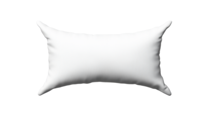 Soft White Pillow on Invisible Background