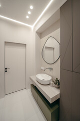 Modern bathroom in house