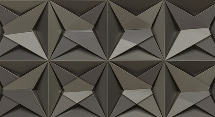Geometric grey star pattern with triangle and diamond shapes in a structured mosaiclike design
