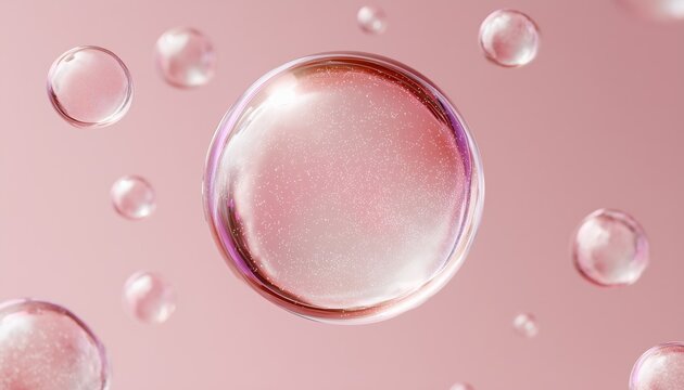 Bubble Hyaluronic Serum: A Sample Of A Moisturizing Skin Care Product With Clear Cosmetic Gel And Ure, Enhanced With Bubbles.