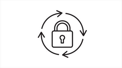 Secure data protection lock icon representing privacy and digital security concepts