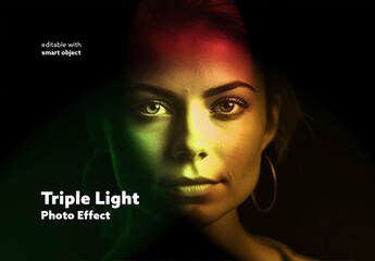 Fototapeta Triple Light Photo Effect Triple Light Photo Effect