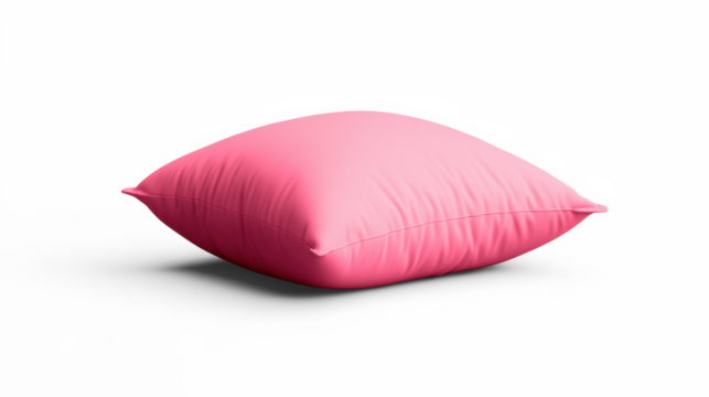 Pink Pillow on Transparent Background