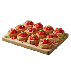 bruschetta isolated on transparent background