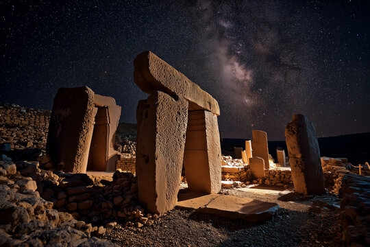 Night Sky Over G&ouml;bekli Tepe
