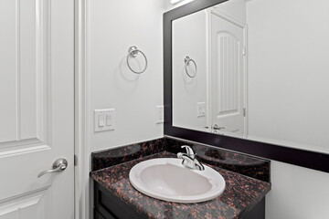 Bathroom with a sink and a mirror