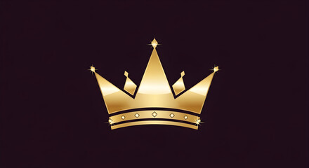 Golden Crown on Dark Background | Luxury Design Element for Royalty, VIP, Gaming, and Premium Branding