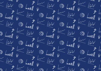 ラフな手描きのグラフのパターン背景素材