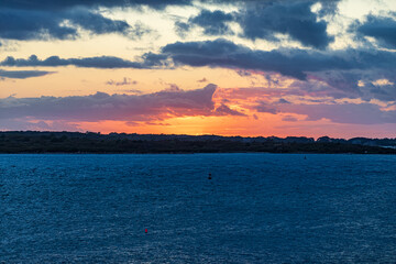 sunset over the sea