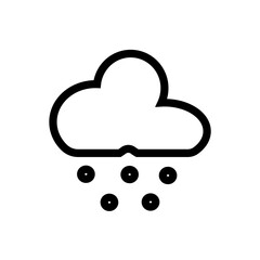 Minimalist Weather Forecast Icon: A clean vector for UI/UX design, climate reports, and symbolizing economic downturns or market cold fronts.
