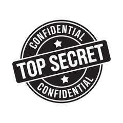 Fototapeta premium Top secret confidential stamp seal