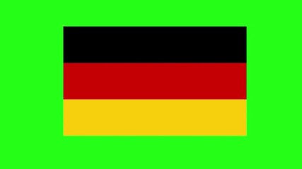 Germany flag illustration national symbol of German identity isolated on green screen background