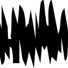Vertical waveform with pointed spikes along linear motion paths.