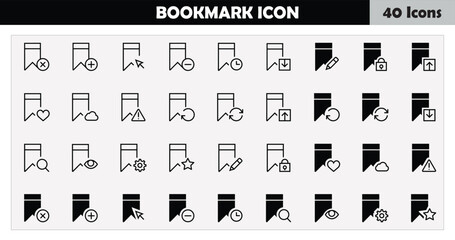 Bookmark icon and icon pack for website and mobile app.