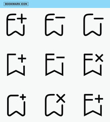 Bookmark icon for wed or mobile apps.