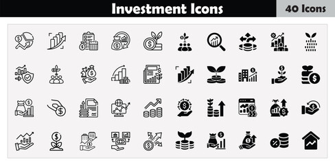 Investment icon and icon pack for website and mobile apps.