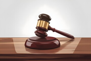 Obraz premium wooden gavel on a wooden background