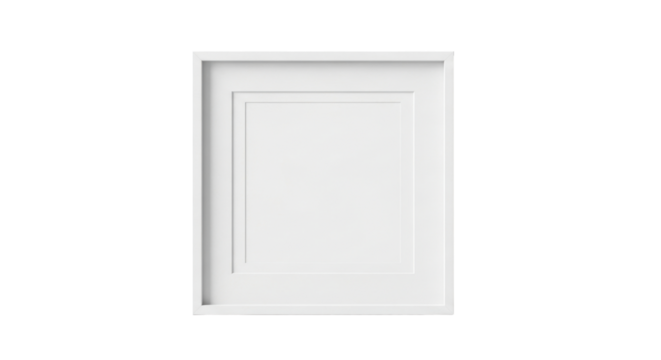 Minimalist White Square Frame with Subtle Inner Detail.