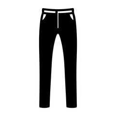 Icon of simple black pants with visible belt loops and pockets
