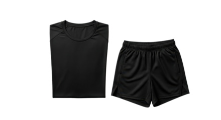 Black Athletic Tank Top and Shorts Set for Sports and Training.