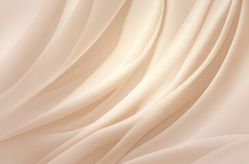 Fototapeta premium Flowing smooth beige fabric creating elegant abstract background