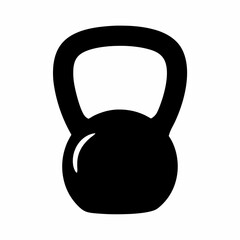 Silhouette of a kettlebell representing fitness equipment and strength training tools