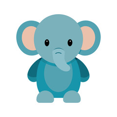 elephant plush toy cartoon vector