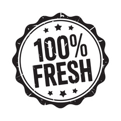 Vintage style 100 percent fresh seal stamp emblem
