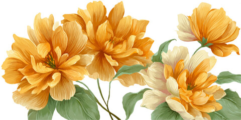 Vibrant orange roses with green leaves displayed against a bright clean backdrop for elegant floral arrangements