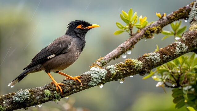 mayna sitting in branch
