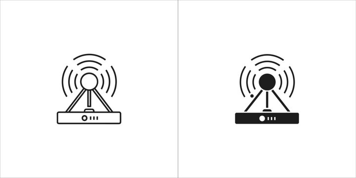 Wireless antenna icon, simple flat design for web and app