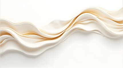 Soft, flowing white fabric creates elegant waves against a clean backdrop.