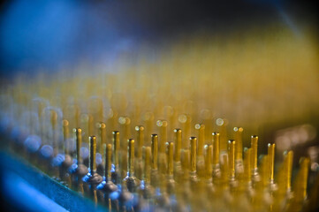 Golden CPU Pins on Motherboard
