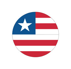 USA Flag Circular Design