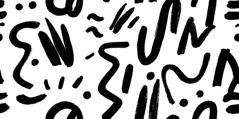 Minimalist abstract black and white dotted pattern for artistic design