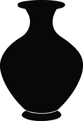 Pottery vase for interior decor symbol