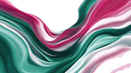 Abstract wavy background with vibrant pink and green colors forming smooth flowing lines and modern artistic gradient pattern for digital design and wallpaper
