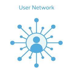 User Network Icon with Connections